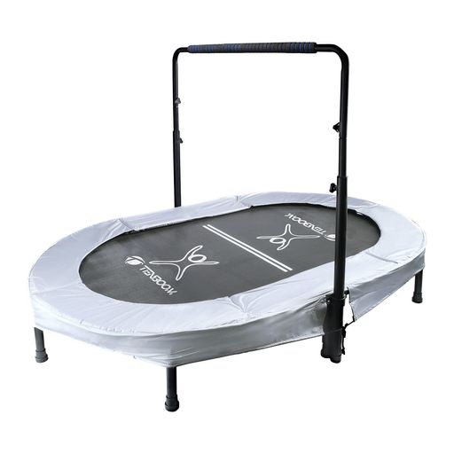 TENBOOMトランポリン子供大人兼用大型二人用室内自宅部屋用耐荷重150kgスプリング式折りたたみトレーニ..