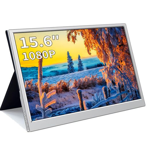 Cuviewモバイルモニター15.6インチFHD1080PモバイルディスプレイIPS非光沢軽量パネルUSBType-C/MiniHDMI/AltPD保護ケース付のサムネイル