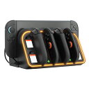 SWITCH2壁掛けスタンド/RGBライト付きワールドマウント/4JOY-CON充電スロット付き/4ゲームカード収納/ブラック