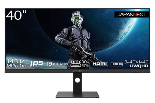 JAPANNEXT40インチゲーミングモニター144Hz1msUWQHD3440x1440解像度IPSパネルディスプレイ(HDMI/DisplayPort/Type-C/VESA対応/高さ調節/ブルーライトカット/視野角178°) JAPANNEXT40インチゲーミングモニター144Hz1msUWQHD3440x1440解像度IPSパネルディスプレイ(HDMI/DisplayPort/Type-C/VESA対応/高さ調節/ブルーライトカット/視野角178°)