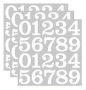 数字シール大きい3枚セット数字ステッカーナンバーシール番号防水白黒(ホワイト2インチ)