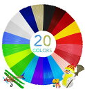 CROSSARCTIC3Dペンフィラメント20色PLAフィラメント3Dプリンター/3Dペン用3Dプリント印刷ペン用マテリアルセット1.75MM径精確度+/-0....