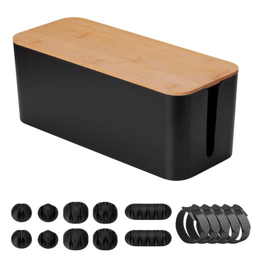 ケーブルボックス電源タップ&ケーブル収容配線隠しコンセントボックスコードボックスコードケースケー..