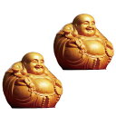 HAMILO開運布袋様置物仏像木彫りミニ七福神木製金運運気アップ2点セット