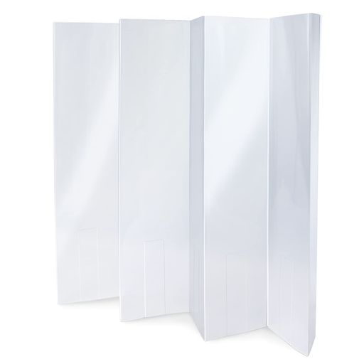 プラスパーテーション屏風型パーテーション透明428-698BDP-55R-CLコロナ対策サイズ:高さ550mm・横幅500~650mm