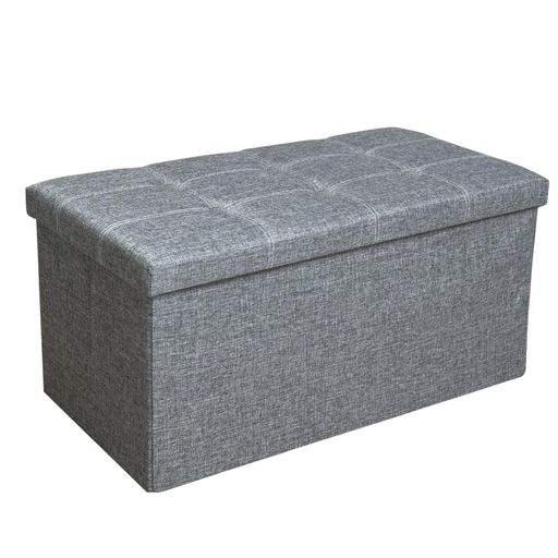 Cictokp収納スツールオットマン収納スツール丈夫収納折りたたみ式76x38x38cm踏み台濃い灰色玄関収納椅..