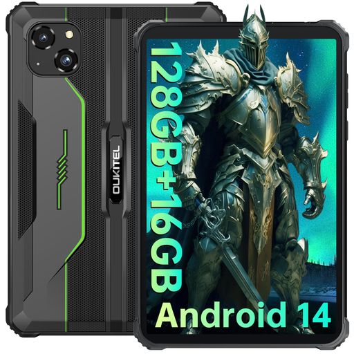 OUKITEL RT3 PRO ANDROID14 防水タブレット 8インチ 防水防塵耐衝撃タブレットPC 16GB RAM 128GB ROM (1TB拡張可能) MEDIATEK 8コア 5150MAH 大容量バッテリー 16MP+8MP