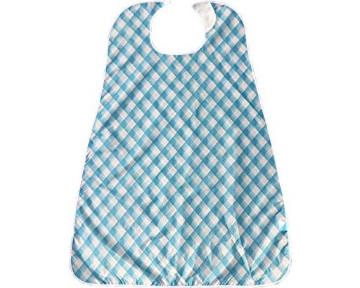 ブルー防水食事用エプロンロングサイズデニムブルー