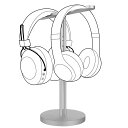 Geekriaヘッドホンスタンドアルミ製ヘッドホンハンガー(銀色)(2)