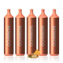 NONNICO MAX5 電子タバコ 使い捨て VAPE ベイプ シーシャ 15000回吸引可能 フレーバーナッツスモーク 5本入り メンソール入り 大容量 爆...