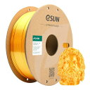 eSUNSilkPLA3DプリンターフィラメントシルクPLA寸法精度+/-0.05mm、金属の質感金属色1.75mm径3Dプリンター用正味量1KG(2.2LBS)スプール造形材料PLA樹脂材料(ゴールデン)