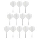 PATIKIL一体型ダーツシャフトとフライト12個軽量プラスチックダーツフライトセットホワイト