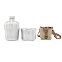 KEITHチタン製軽量ミリタリーケトル直火調理ランチボックスポットキャンプケトルキャンプ用調理器具(1100ml+700ml)