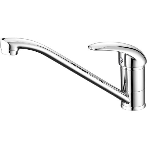 LycheeLightキッチン用水栓台付純銅製ワンホールシングルレバー冷温混合水栓水槽の上に取り付けます蛇口ロングパイプ台付1穴一般地・寒冷地共用360度回転可能(4.0)