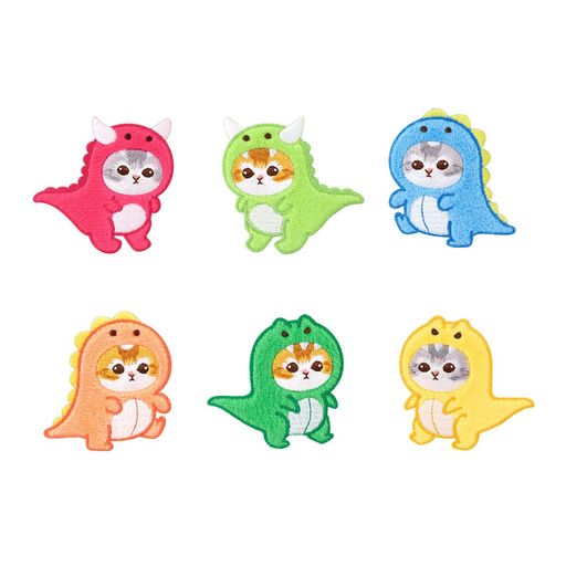 ワッペンアイロンMESRINA男の子女の子おしゃれアイロンワッペンベルクロアップリケ刺繍(猫cosplay6点セ..