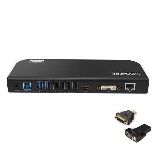 WAVLINKUSB3.0多機能ドッキングステーション最2K2048x1152DVI/HDMI2xUSB3.0ポート4xUSB2.0ポート5Gbps..