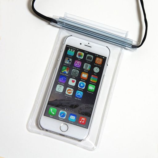 お風呂もOK IPHONE 防水ケース 透明 ポーチ2枚入 日本製