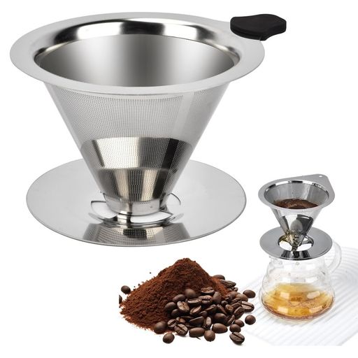 【上質な素材】高品質ステンレス304を採用。金属臭ゼロで、コーヒーの純粋な風味を損なわず、安全かつ衛生的な使用が可能です。 【商品サイズ】上部径10cm 全幅12cm 高さ7cm 下部径10cm、商品重量:66g。 【フィルター設計】細かいダブルメッシュと底穴を使用した効率的なろ過の高度な設計を誇るステンレススチールフィルターでコーヒー体験をアップグレードし、いつでも豊かで風味豊かなカップを保証します。 【付属品】 持ち手はシリカゲル製、円弧状の設計を採用しており、出し入れや使用に便利で、耐熱性高い火傷を防ぎます、耐熱取っ手は外れられるデザインで、故障ではありません。まだ洗浄用ブラシとスプーン付属、お手入れも洗浄も簡単です。 【幅広い用途】軽量コンパクト設計で、旅行・出張・キャンプに便利。野外でも手軽に本格的なコーヒーを楽しめ、忙しいライフスタイルをサポートします。