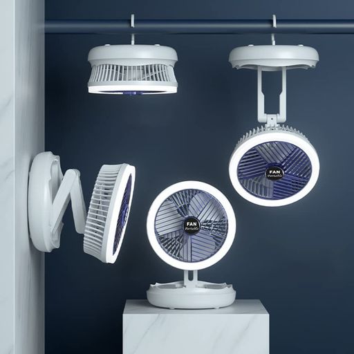 「微風・弱風・中風・強風」MACOLAUDER折りたたみ式扇風機吊り下げリ壁掛け卓上扇風機ミニデスクファン..