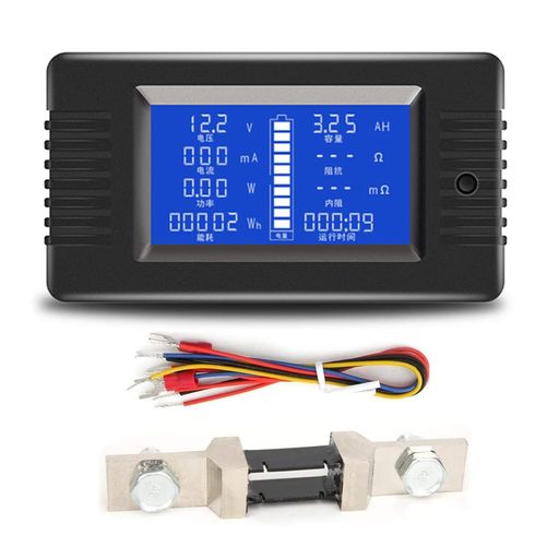 マルチメーター電池チェッカー電流計LCDデジタル電圧計0-200V300A出力/インピーダンス/内部抵抗/容量/..