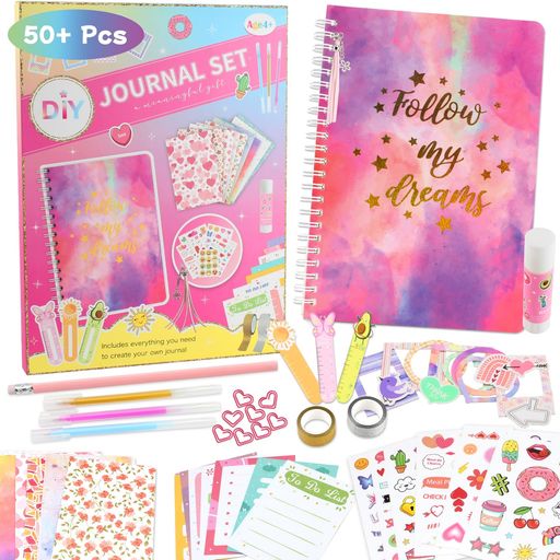 MITUKE文房具セット女の子日記帳セットノートセット小学生女の子プレゼントスクラップブックキットジャーナルダイアリーシステム手帳自由帳手帳キット