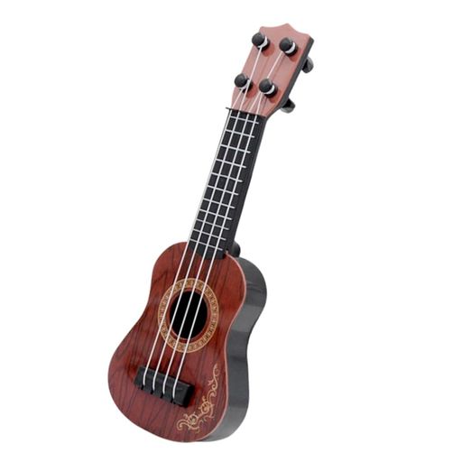ユークリおもちゃ子供用ギターモデル音楽啓蒙楽器ギターおもちゃミニ四弦ギター早教おもちゃ幼児や未就学児向け(茶色の通販用ダンボール)