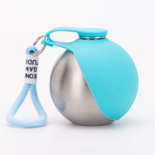 犬用 携帯給水器 約285ml 304ステンレス製ボトル 折りたたみ式シリコンボウル一体...