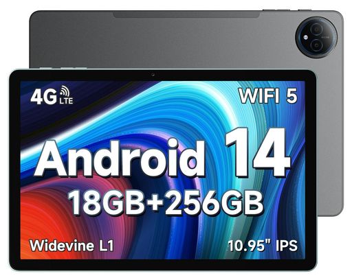 【タブレット10インチ以上2024新】FOSSIBOTTAB12ANDROID14タブレットSIMフリー10.95インチ、18GBRAM+256GBROM+1TBTF拡張、WIDEVINE