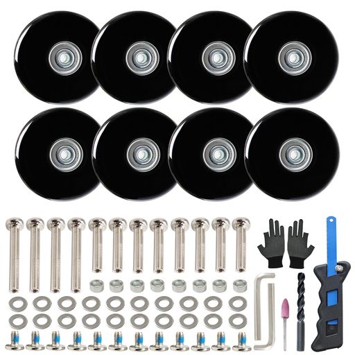 8個セットスーツケースタイヤ交換キット車輪補修静音キャスターキャリーバッグスーツケースキャスターD..