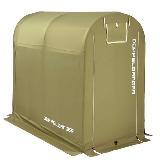 DOPPELGANGER(ドッペルギャンガー)ストレージバイクガレージカーキMサイズ[サイズ:W100xD185xH160cm]自..