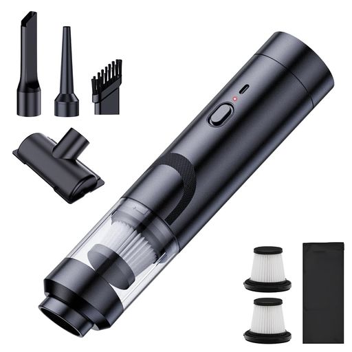 ハンディクリーナー【高機能クリーナー】ハンディ掃除機コードレス乾湿両用10000Pa強力吸引最新ブラシレスDCモーター超軽量350g2000mAh大容量Type-C急速充電低騒音60dB4種ノズル付属吸排気両用