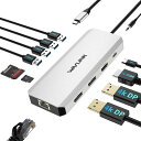 WAVLINKUSBCハブトリプルモニター、12IN1ラップトップドッキングステーション、4KHDMI、デュアル4KDP、100WPDIN、5GBPS(2)