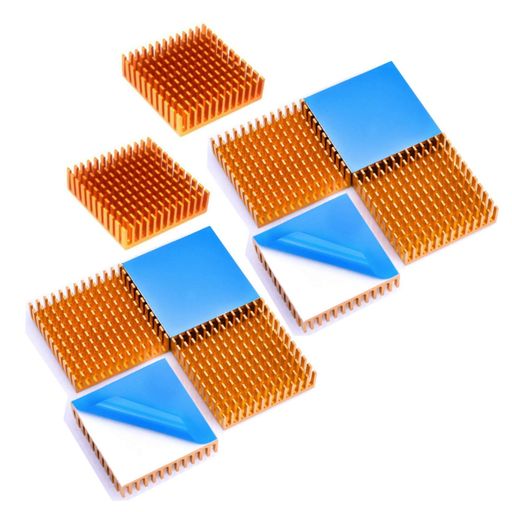 Easycargo10pcsヒートシンクキット40x40x11mm+3M8810熱伝導性粘着テープ、冷却用3Dプリンター、TEC1-12..