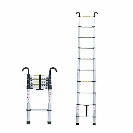 SIMCAT伸縮はしご多機能はしご折り畳み伸縮梯子耐荷重150kg軽量持ち運びやすい室内室外両用自動ロック..