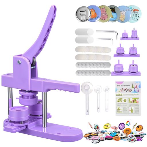 【600個バッジ素材付き】缶バッジマシーン25mm32mm58mmベース3サイズ缶バッジメーカーベース交換可能バッヂ製造機DIYバッジ素材600個付き缶バッヂ製造機小型軽量DIYのおもちゃ手芸手づくり…