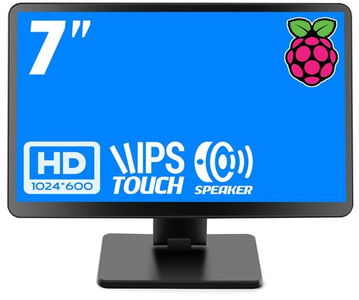 RaspberryPi用モニター7インチKOGODAケース付きIPSパネル1024X600タッチモニター178°全視野モバイルモニタースピーカー内蔵小型モニターラップトップ/PC/RaspberryPi4/3/2/1