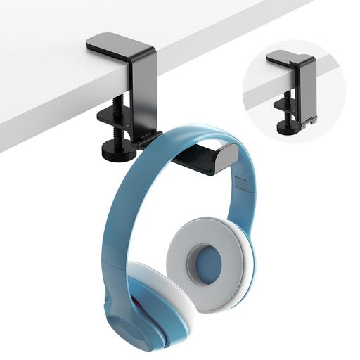 HAQIUHETOテーブルフック折り畳み式ヘッドホンハンガーリュックハンガーバッグハンガー耐荷重4KGイヤホ..