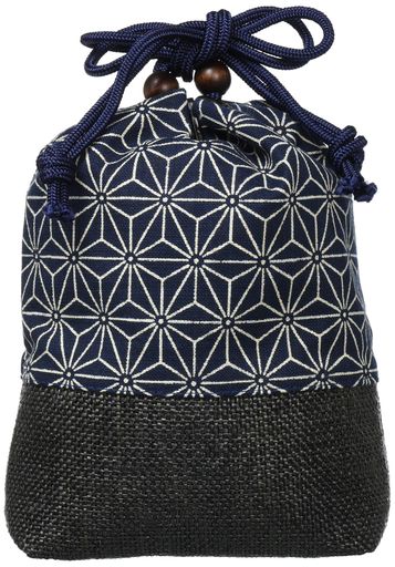 丸全(Maruzen)網代付信玄袋麻の葉20x7x24cm巾着袋