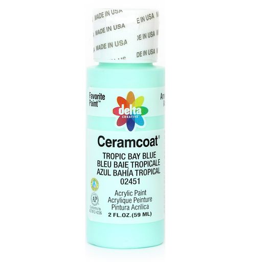 DeltaCreativePlaidプラッドアクリル絵具セラムコートトロピックベイブルーCE-24512oz.