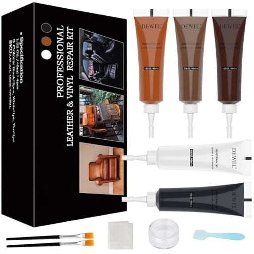 DEWEL革補修レザーケアキット革補修クリームレザーリペア革色落ち補修レザー補修クリーム革色補修革製品キズ補修皮革用ソファ革シート財布革ハンドルベルト革バッグなど補修5色入り