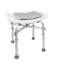 KMINA-シャワーチェア(150kg)コンフォートシャワースツ、シャワーチェア足ゴム、シャワーチェア介護背もたれなし、風呂椅子クッション付き、シャワーチェアコンパクト白、必要なツール…