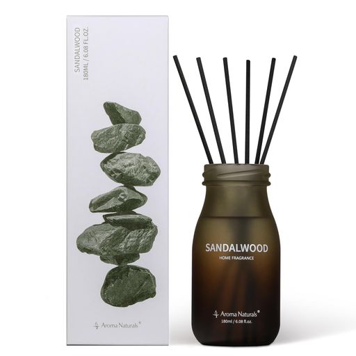 AromaNaturalsルームフレグランスリードディフューザー日式極簡風格芳香剤180ml(Sandalwood)