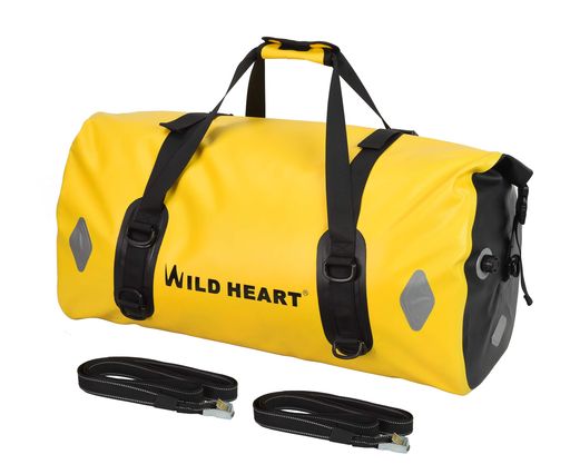 WILDHEART防水バッグ55L77Lオートバイドライダッフルバッグ旅行、バイク、サイクリング、ハイキング、..