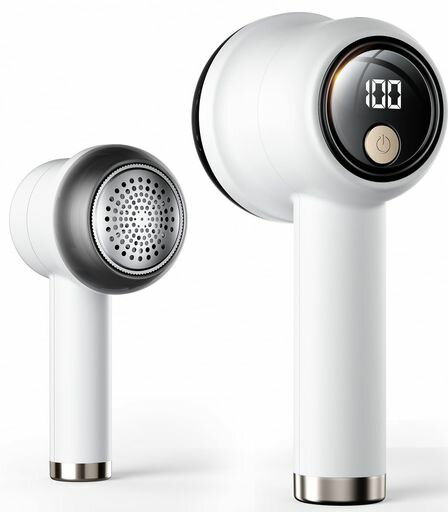 毛玉取り電動けだまとり毛玉クリーナー6枚刃Type-C充電式2000mAh大容量バッテリーコードレス軽量3段階調整液晶ディスプレイ替刃付き毛玉カット毛玉取り器旅行用/家庭用/ギフトに最適