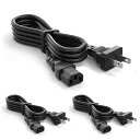 VarbmtAC電源ケーブル3P-2P電源コード1.5m3ピンパソコン電源ケーブル3ピンソケット(メス)2ピンプラグ(オス)定格10A-110V純銅芯多重保護耐...