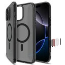 Spigen【カメラコントロールカバー付き】iPhone16ProMaxケースMagSafe対応半透明クリアボタン保護埃防止ストラップホール米軍MIL規格ウルトラ・ハイブリッドT・マグフィットACS08507