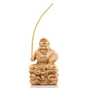 繁樓藝雕仏像開運招福七福神恵比寿(高さ6cmx巾3.5cmx奥行3cm)◆商売繁盛・無病息災・福徳・福運・厄除け(原木蒔絵系)