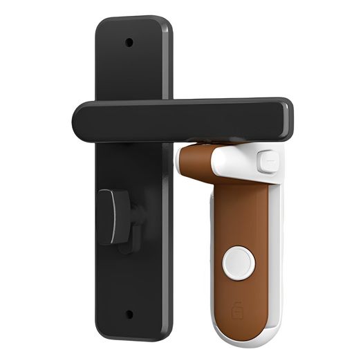 チャイルドセーフティドアハンドルロックベビーセーフティドアハンドルロック取り付けも使用も簡単接着剤は必要ありません工具やドリルは必要ありません((ブラウン)1個) チャイルドセーフティドアハンドルロックベビーセーフティドアハンドルロック取り付けも使用も簡単接着剤は必要ありません工具やドリルは必要ありません((ブラウン)1個)