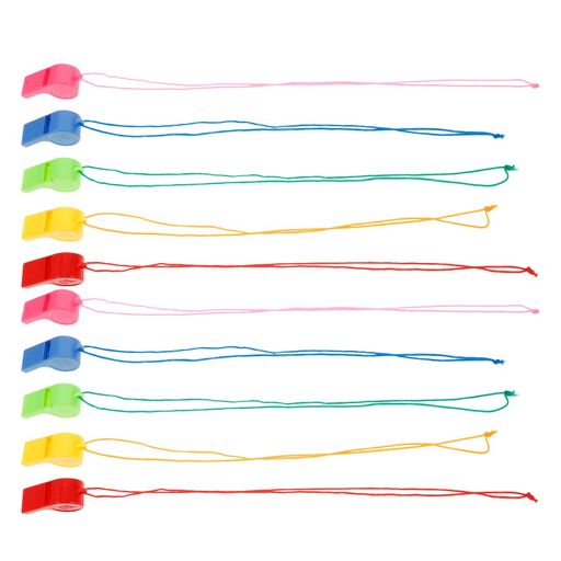 Ipetboomカラフルなホイッスル24個セットスポーツ応援や審判用に最適な多機能プラスチック製ホイッスル(5.0x2.3x1.5Cm)大音量の口笛付き