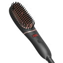REAKストレートヒートブラシ5段階温度調整(120-200°C)【PSE認証済】超軽量270G30秒速熱負イオン&自動オフコンパクトブラック海外対応ロング/ボ...